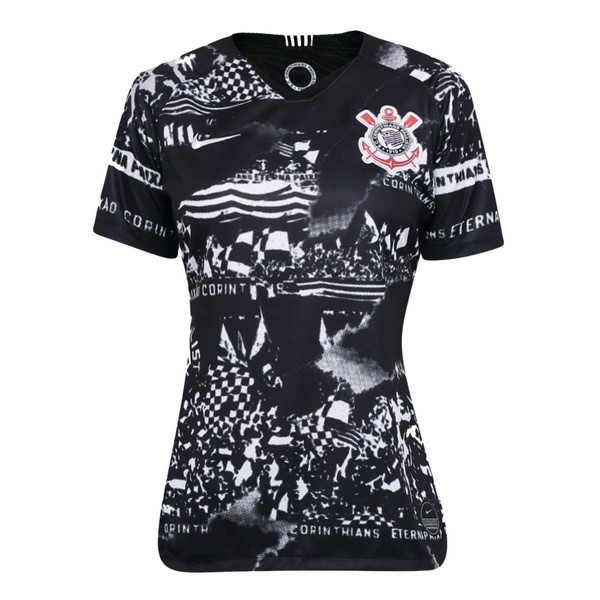 Tailandia Camiseta Corinthians Paulista Replica Tercera Ropa Mujer 2019/20 Negro